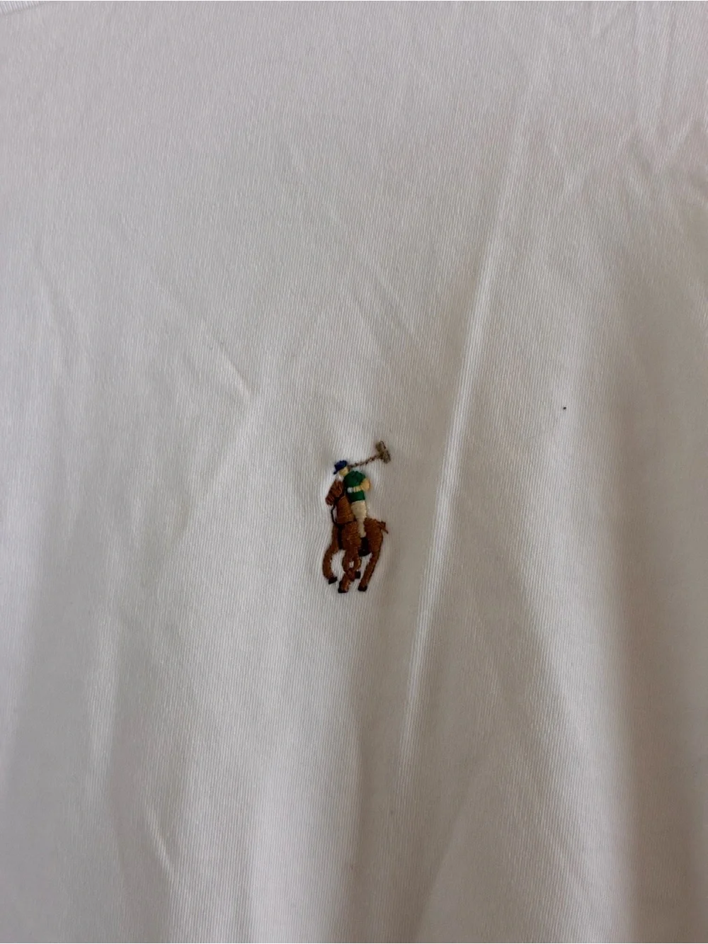 Polo Ralph Lauren | like new white cotton crew neck long sleeve emblem t-shirt